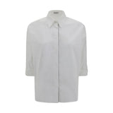 Brunello Cucinelli White Cotton Dress Shirt