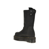 Rick Owens Black Nubuc Leather Lace-Up Boots