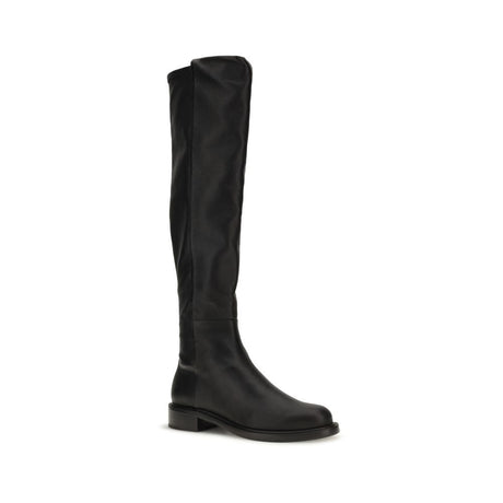 Stuart Weitzman Black Napa Leather / Calf Bos Taurus Over The Knee