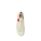 Comme Des Garçons Play x Converse White Cotton Low Top Sneakers