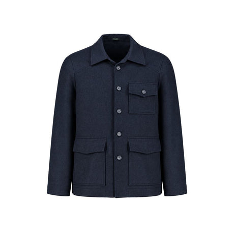 Autore Blue Cashmere Full-Length Jacket
