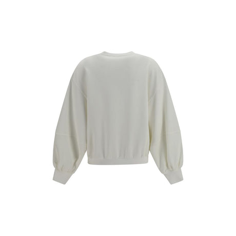 Brunello Cucinelli White Cotton Sweatshirt