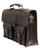 Dolce & Gabbana Black Leather Shoulder Satchel Briefcase Men Borse Bag
