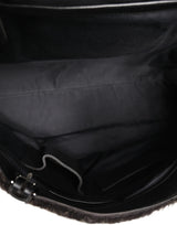 Dolce & Gabbana Black Shearling Leather Messenger Shoulder Men Borse Bag