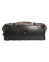 Dolce & Gabbana Black Shearling Leather Messenger Shoulder Men Borse Bag
