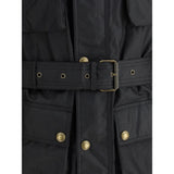 Belstaff Black Cotton Full-Length Jacket