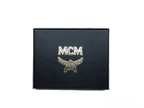 MCM Neon Yellow Visetos Diamond Logo Card Case Wallet