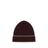 Brunello Cucinelli Bordeaux Cashmere Beanie