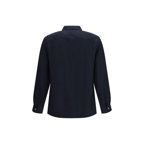 Brunello Cucinelli Blue Wool Oves Aries Shirt