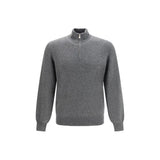 Brunello Cucinelli Gray Cashmere Sweatshirt