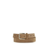 Brunello Cucinelli Beige Calf Leather Bos Taurus Regular Belt
