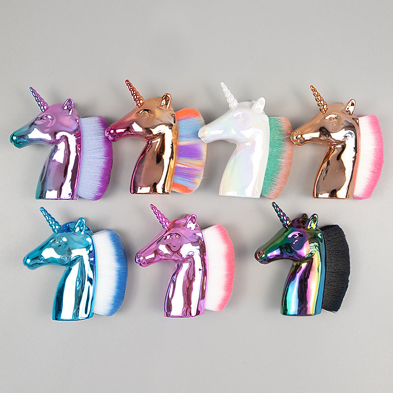 Unicorn Makeup Brushes Set - Rose Gold Powder Brush
