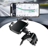 Yonput 1 PC Car Phone Mount Multifunction 360 ° Rotation Adjustable Vehicle Dashboard Phone Holder Universal Waterproof Durable Smartphones Spring Clip Accessories for Home Trucks SUVs (Black)