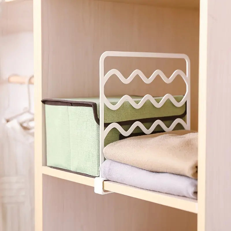 1pc Layered Wardrobe Storage Organizer Divider Shelves