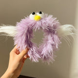 Cute Purple Plush Monster Headband Hair Accessory