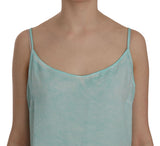 Ermanno Scervino Elegant Spaghetti Strap Sleeveless Blue Top