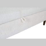Beige Teddy Velvet Multifunctional Storage Rectangular Sofa Stool
