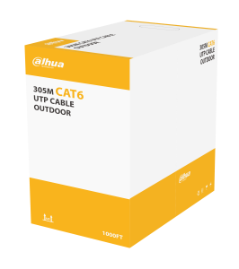 Dahua CAT6 CCA Cable 305m 0.57mm Black Outdoor PFM922-6UN