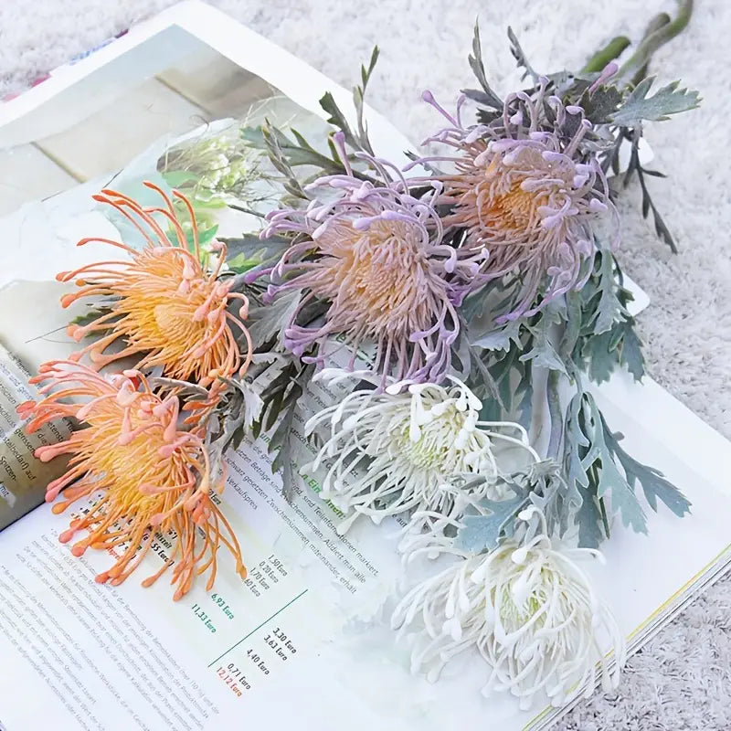 Artificial Flowers with 2 Heads for Home Decoration