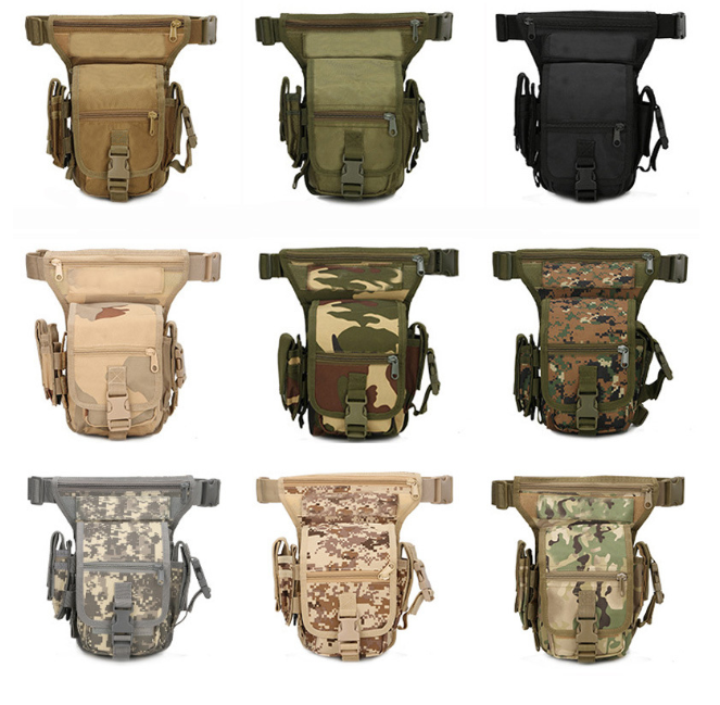 Army Hiking Waist Pack and Leg Pouch Bag