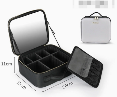 Large-Capacity PU Leather Travel Cosmetic Organizer