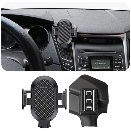 AOUKKL Car Phone Holder Fits for Hyundai Sonata 2011-2014 AccessoriesThick Cases FriendlyCell Phone Mount for 4.7-7 in Phones360 Degree RotationEasy to Install