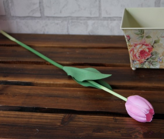 Single Tulip, Faux Silk Flower for Home Décor