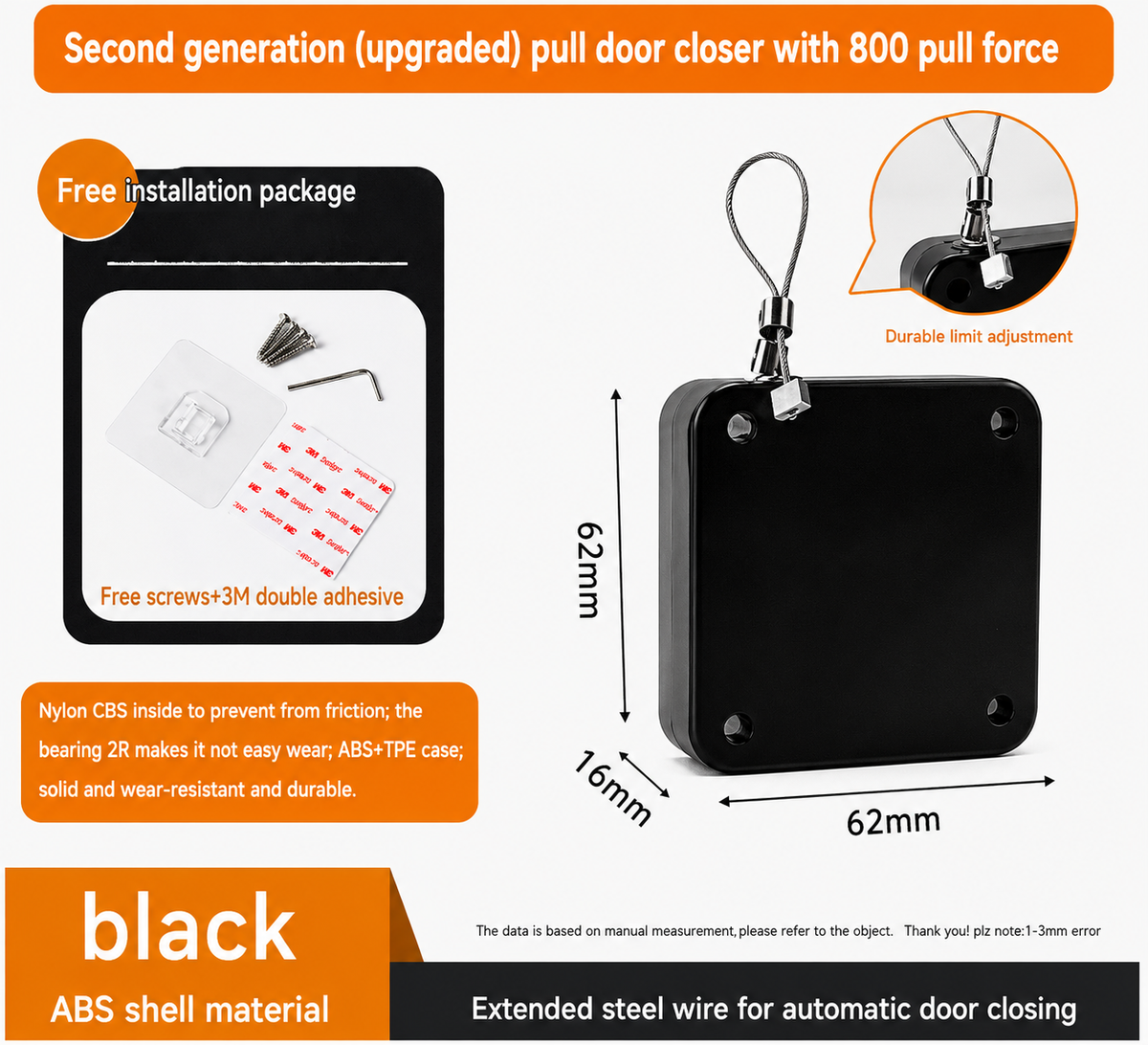 Home & Office Punch-Free Door Closer
