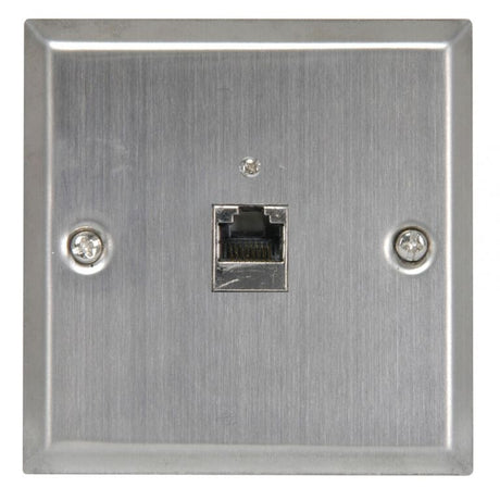 AV:link Wallplate CAT5 Connection Steel 122.297UK