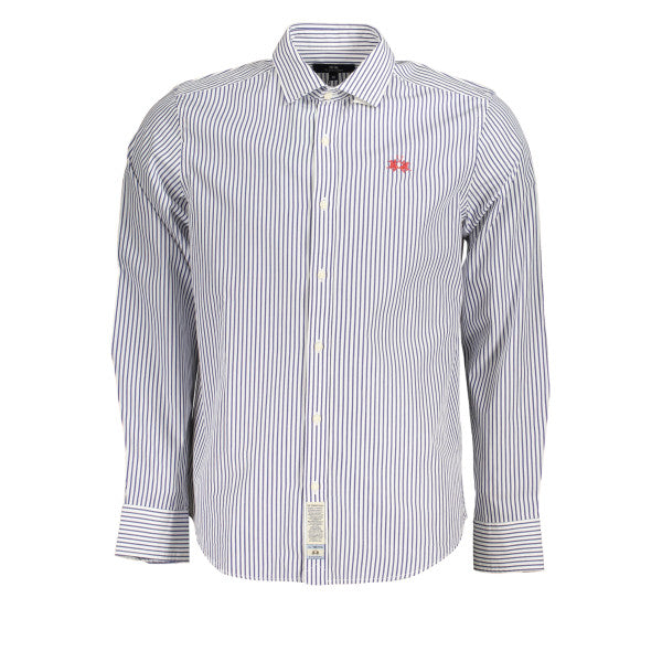 La Martina Blue Striped Shirt - Men's