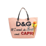 Dolce & Gabbana Cotton Shopping Bag Pink - Women's