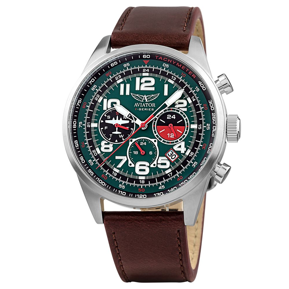 Aviator Silver Watch - Men's