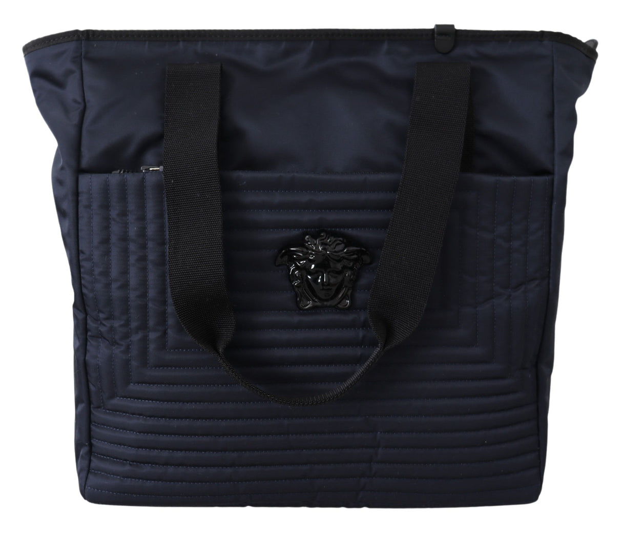 Versace Blue Nylon Tote Bag - Unisex