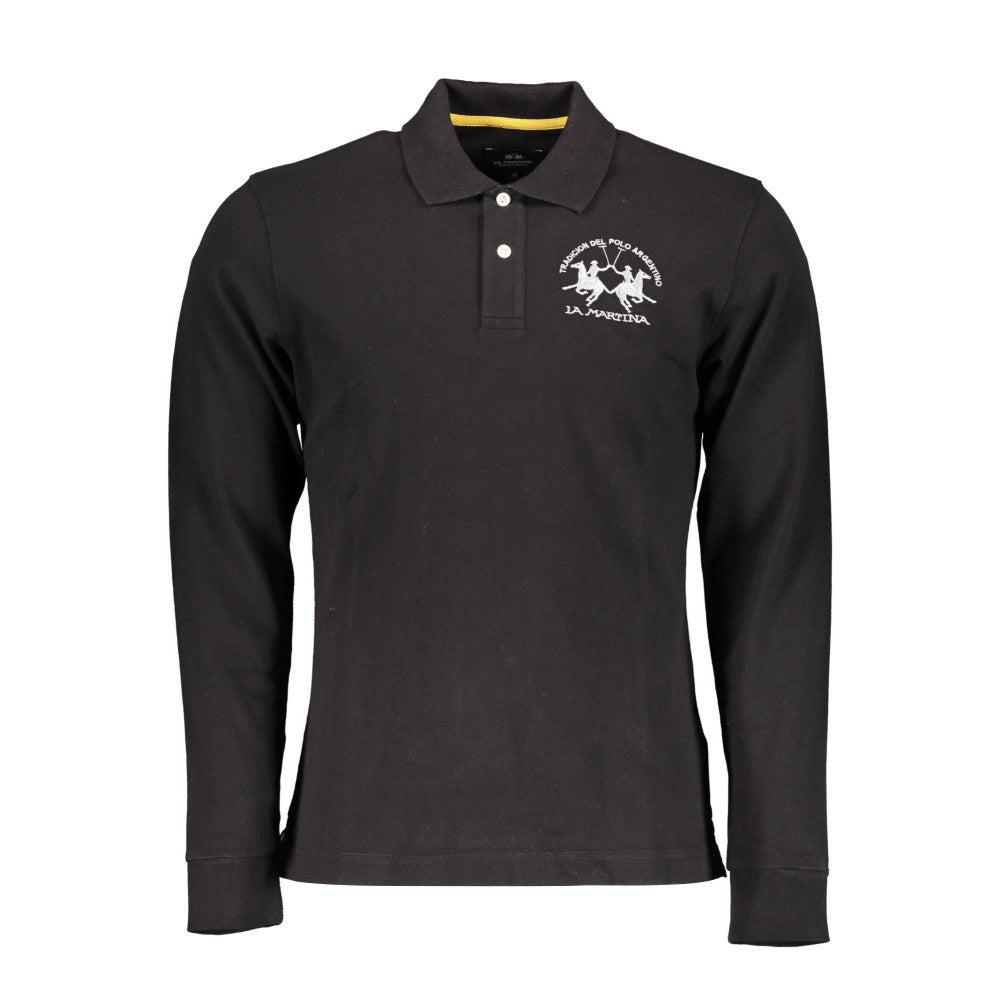 La Martina Long Sleeved T-Shirt Black - Men's