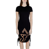 EA7 Round Neck Dress Black - Women's