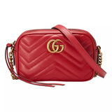 Gucci Red Leather Crossbody Bag - Women's