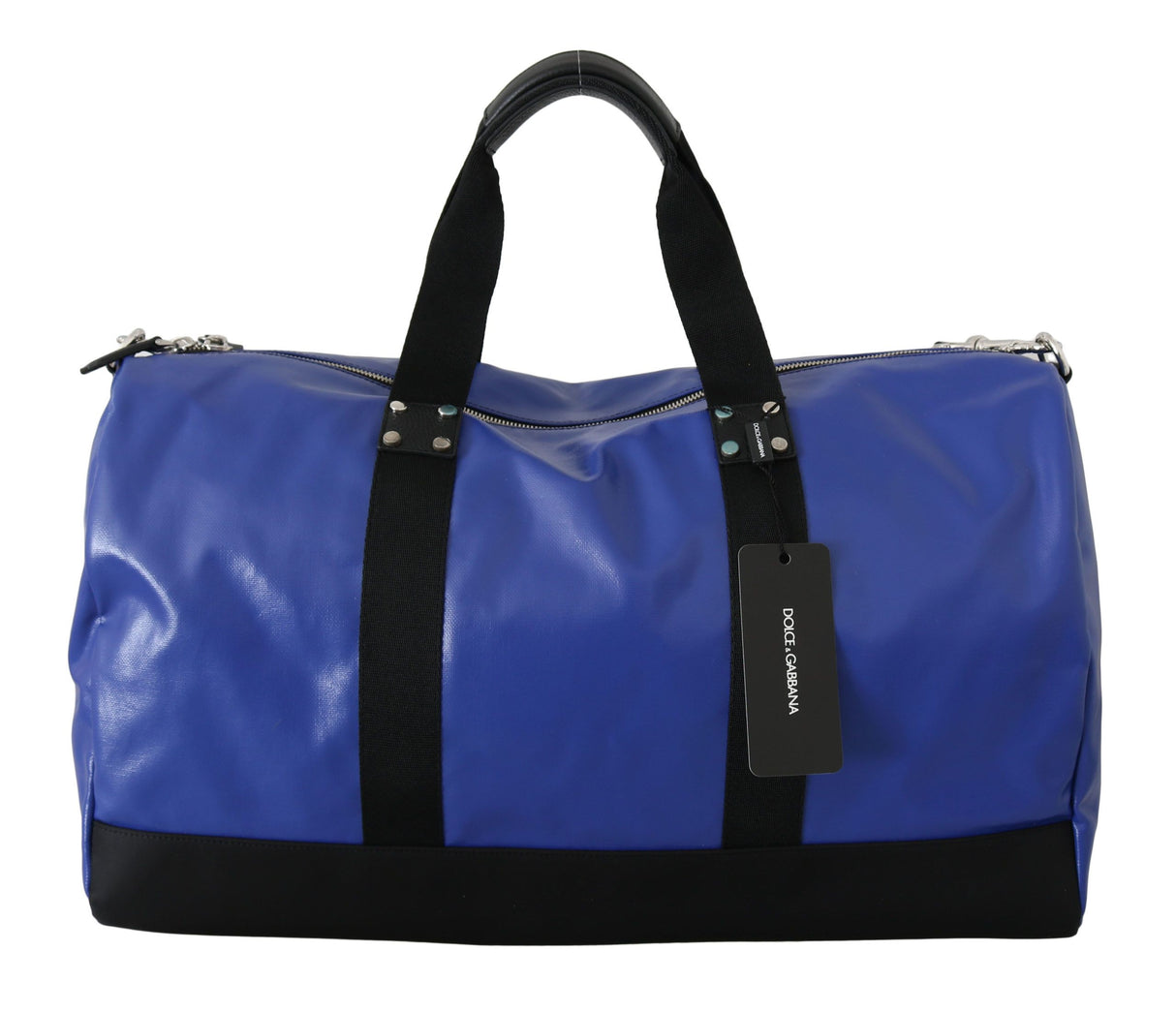 Dolce & Gabbana Blue Shoulder Sling Travel Luggage Cotton Bag - Unisex