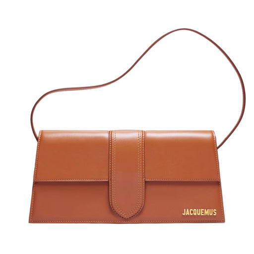 Jacquemus Smooth Calfskin Shoulder Bag Brown - Women's