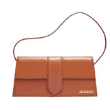 Jacquemus Smooth Calfskin Shoulder Bag Brown - Women's