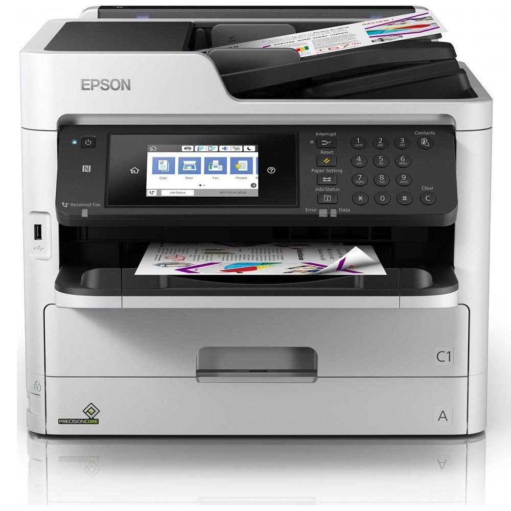 EPSON PRINTER ALL IN ONE INKJET COLOR BUSINESS WF-C5890DWF A4, PRINT, SCAN, COPY, FAX, 25PPM (B&C), 4.800 X 1.200 DPI, ADF 50P, DC:75K, DUPLEX, TOUCHSCREEN, USB, WiFi, WiFi DIRECT, LAN