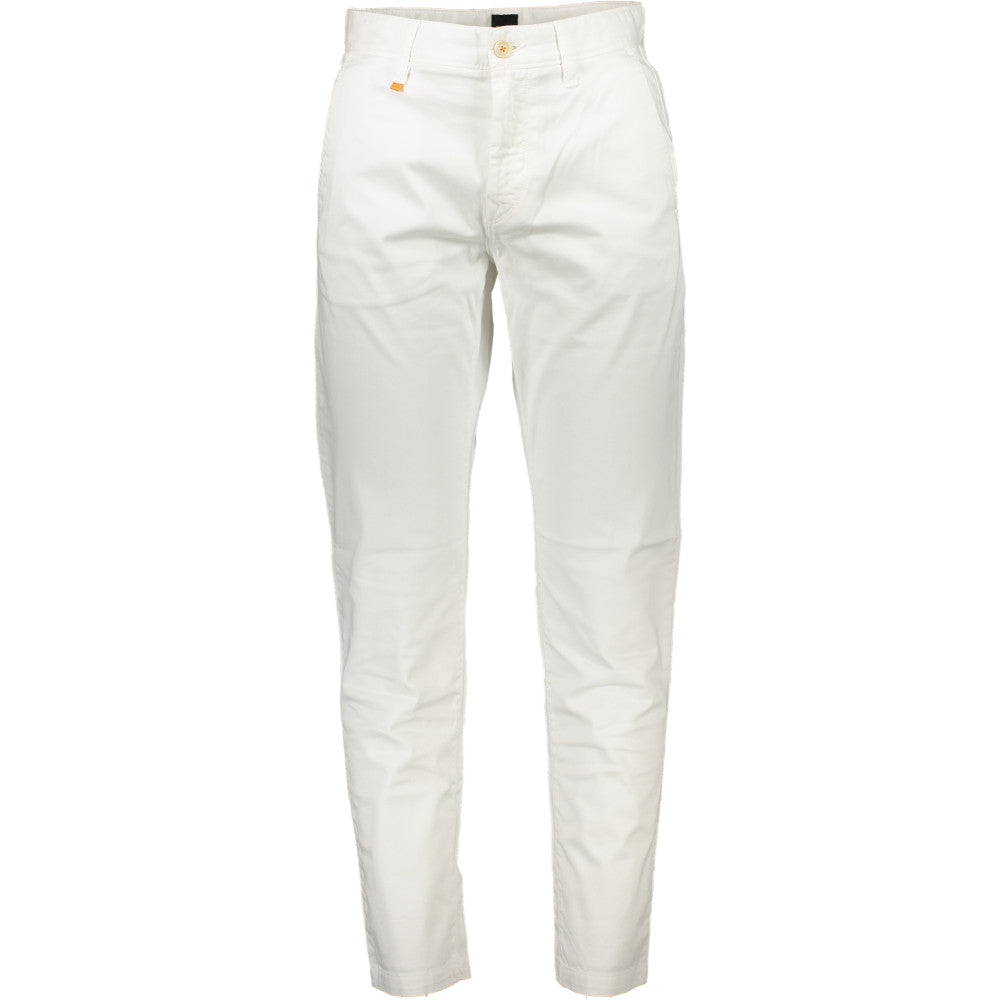 Hugo Boss Tapered Fit Trousers White - Men's