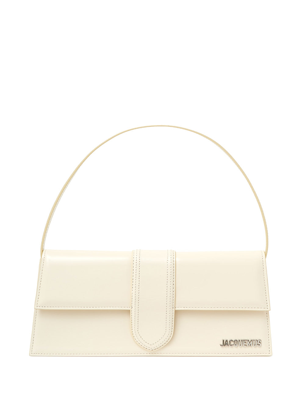 Jacquemus Ivory Leather Le Bambino Long Shoulder Bag