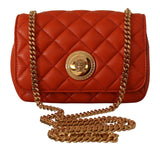 Versace Red Nappa Leather Medusa Small Crossbody Bag - Women's