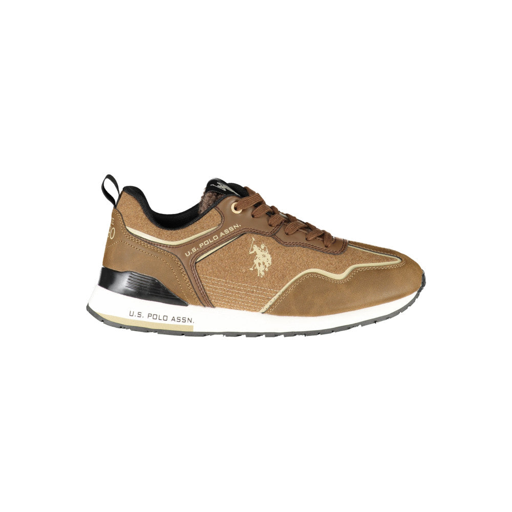 U.S. Polo Sneakers with Laces Brown - Men's