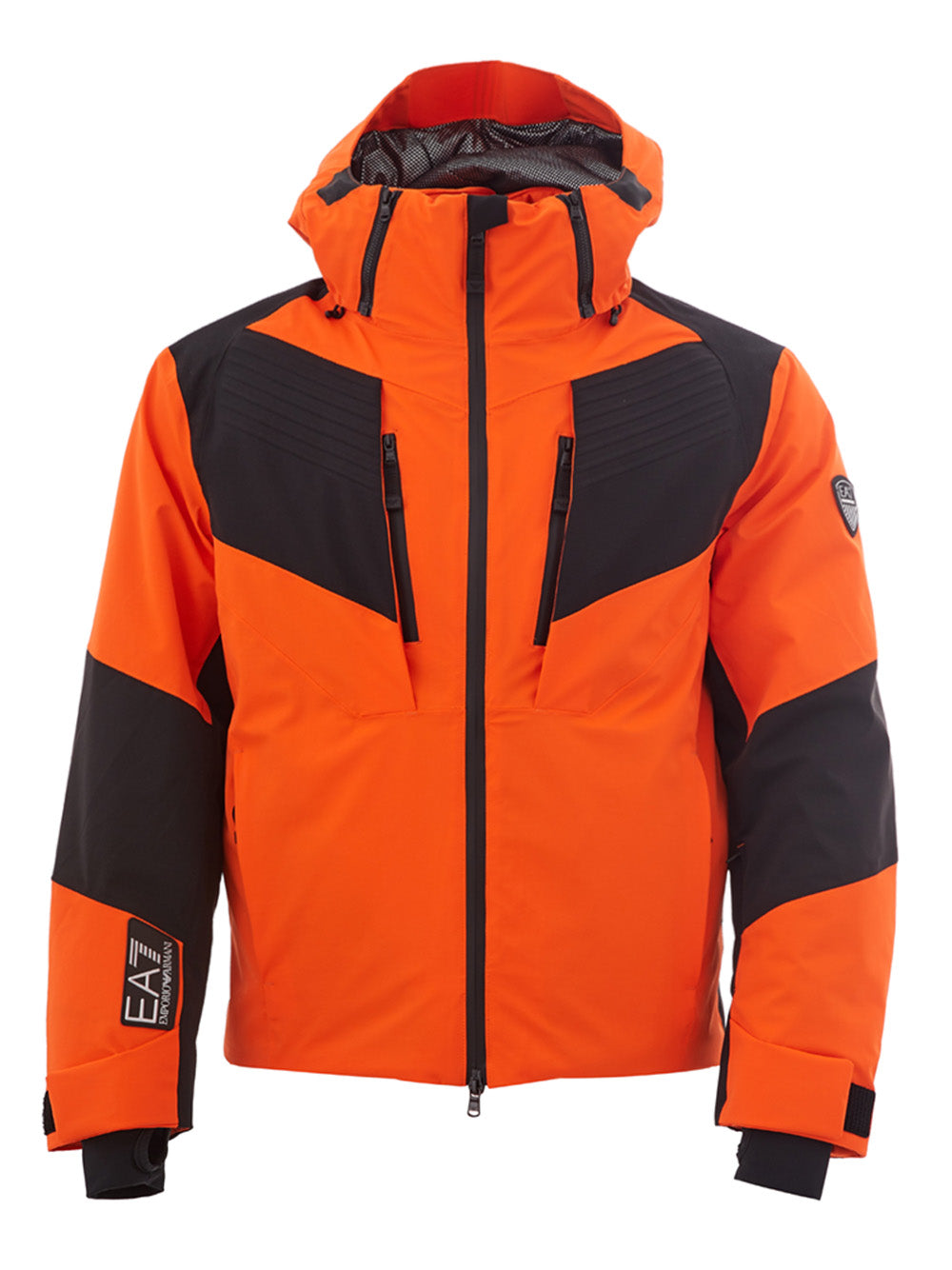 EA7 Emporio Armani Neon Orange Quilted Technical Jacket - Men's