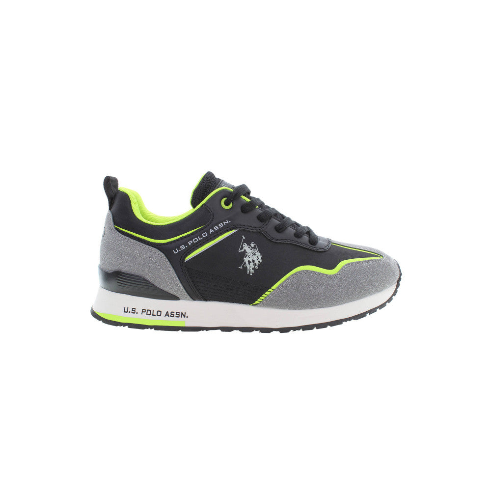 U.S. Polo Sneakers with Laces Grey/Black - Men's