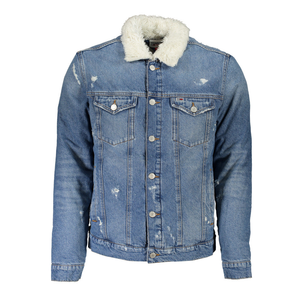 Tommy Hilfiger Denim Jacket with White Faux Fur - Men's