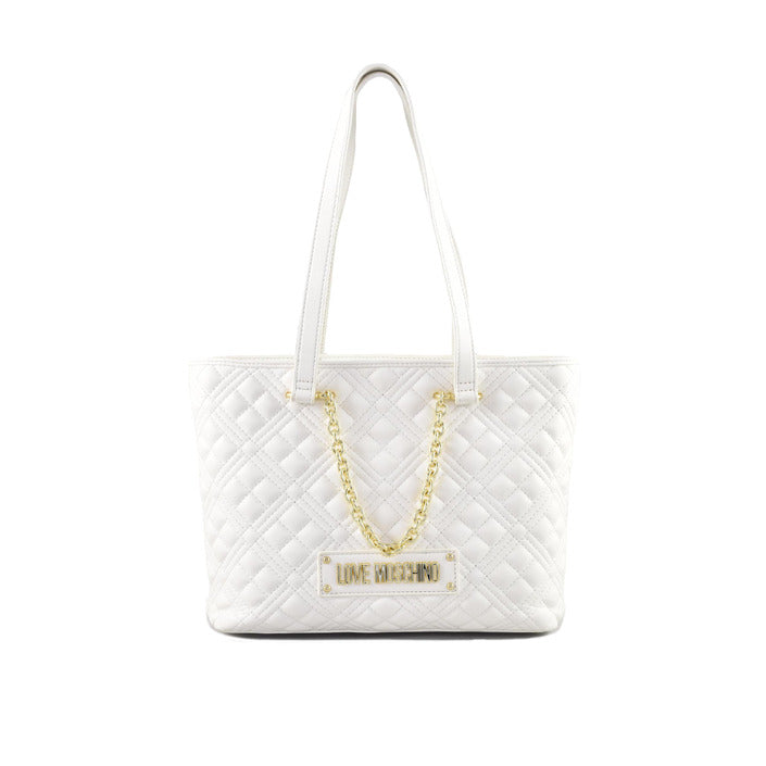 Love Moschino Bag with Zip White 465301 - Women's