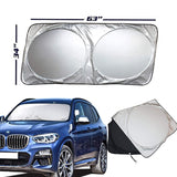 Car Sunshade with Double Circle Silver Coating 150*70CM