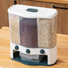 Wall-mounted Three-compartment Grain Storage Box